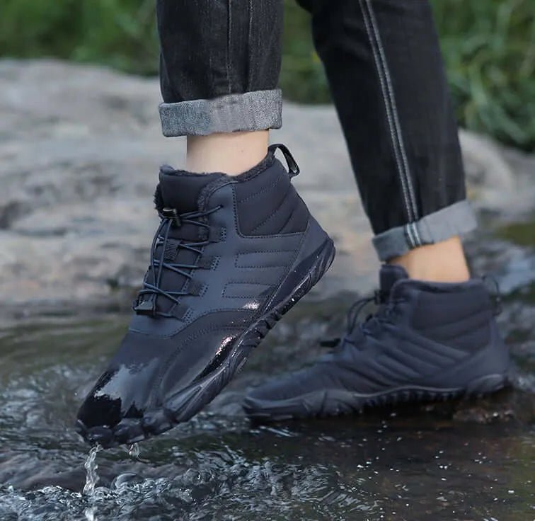 Arcticstep® Winter Pro - Warm & Fleece-Lined Women Barefoot Winter Shoes - Balobarefoot-Black-7-