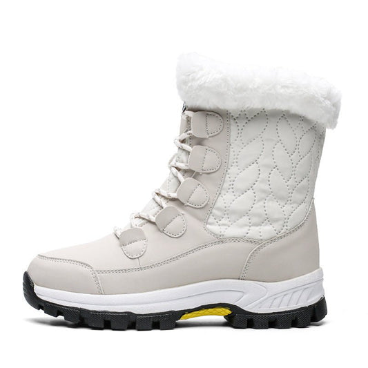 Balo Eva Snow Winter Hiking Boots with Fleece - Balobarefoot-White-6-