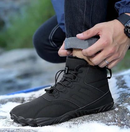 Arcticstep® Winter Pro - Warm & Fleece-Lined Women Barefoot Winter Shoes - Balobarefoot-Black-7-