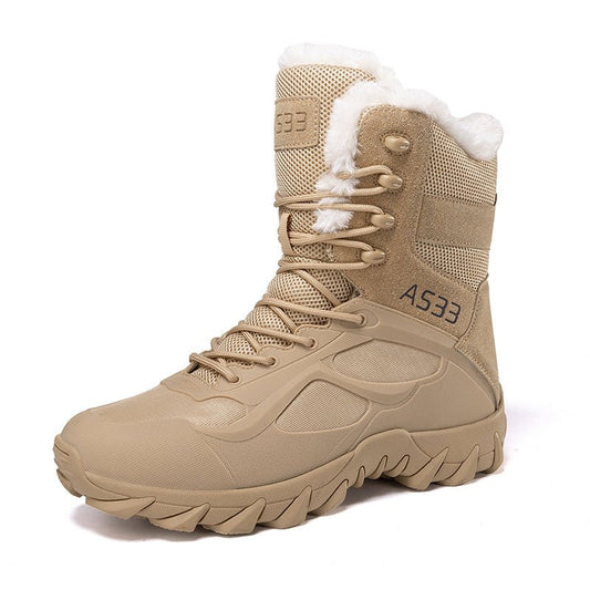 Balo Antario Fleece Snow Hiking Boots for Winter - Balobarefoot-Light Brown-6.5-