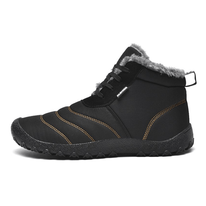 North Winter Barefoot Boots® - Wide toebox, Zero-Drop Sole Winter Shoes - Balobarefoot-Black-7-